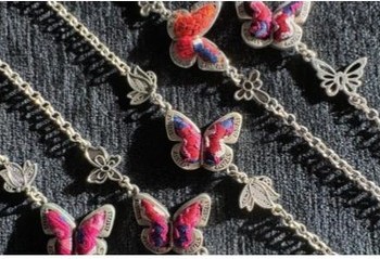 Miao embroidery butterfly chain jewelry