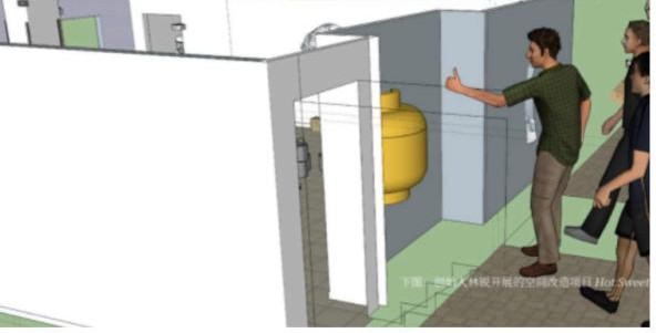 A rendering of the proposed exhibition space layout